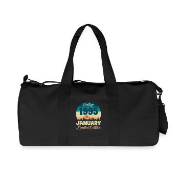 Birthday January 1995 Gift Vintage Limited - Recycled Canvas Sports Bag by Stanley/Stella - black - Front