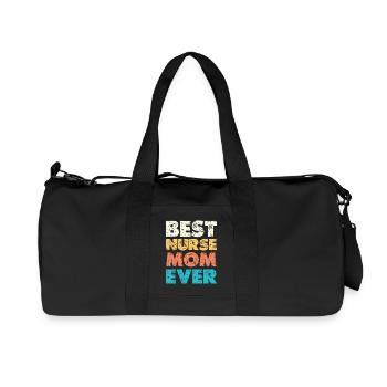 Meilleure maman infirmière - Sac de sport en toile recyclée Stanley/Stella - noir - Devant