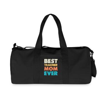 Meilleure maman enseignante de tous les temps - Sac de sport en toile recyclée Stanley/Stella - noir - Devant
