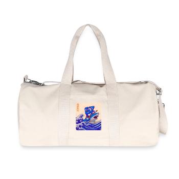 67 Six Seven 67 Brainrot - Sac de sport en toile recyclée Stanley/Stella - blanc naturel - Devant