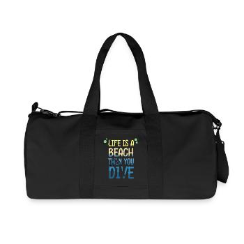 Plongeur Plongeur Snorkeling Plongeur récréatif - Sac de sport en toile recyclée Stanley/Stella - noir - Devant