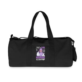 Just A Girl Who Loves Anime And K-Pop - Recycled Canvas Sports Bag by Stanley/Stella - black - Front