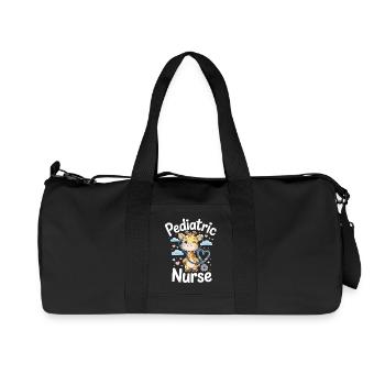 Pädiatrische Giraffe mit Stethoskop - Recycelte Canvas-Sporttasche von Stanley/Stella - Schwarz - Vorne
