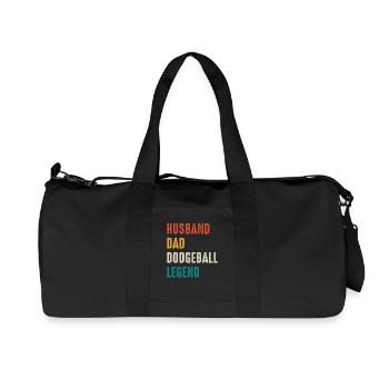 Dodgeball Legend: Husband Dad - Recycled Canvas Sports Bag by Stanley/Stella - black - Front