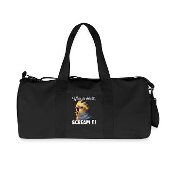 Drôle de T de calopsitte, mème de l’oiseau hurlant - Sac de sport en toile recyclée Stanley/Stella - noir - Devant