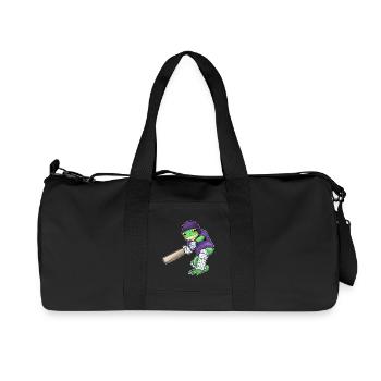 Frosch Cricket Cricketschläger Sport - Recycelte Canvas-Sporttasche von Stanley/Stella - Schwarz - Vorne