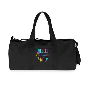 Hawaiian Ukulele Uke Ukulele Girl - Recycelte Canvas-Sporttasche von Stanley/Stella - Schwarz - Vorne