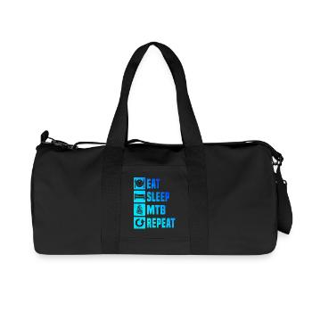 Clear mountain bike motif for every day - Recycled Canvas Sports Bag by Stanley/Stella - black - Front