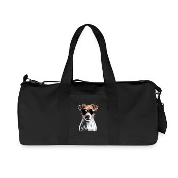 Jack Russell Terrier - Recycelte Canvas-Sporttasche von Stanley/Stella - Schwarz - Vorne
