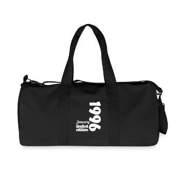 January 1996 Birthday Gift Vintage Retro - Recycled Canvas Sports Bag by Stanley/Stella - black - Front