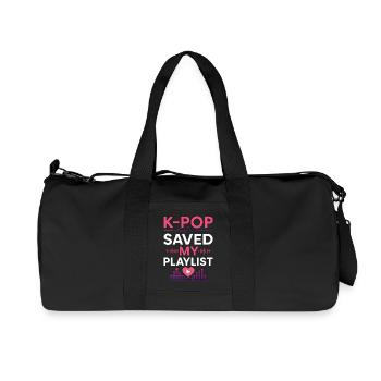 K-Pop Saved My Playlist - Recycled Canvas Sports Bag by Stanley/Stella - black - Front