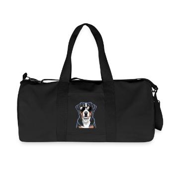 Appenzeller Sennenhund - Recycelte Canvas-Sporttasche von Stanley/Stella - Schwarz - Vorne