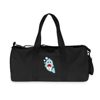 Delfin Rotwein - Recycelte Canvas-Sporttasche von Stanley/Stella - Schwarz - Vorne