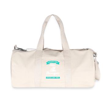 Poel DOES NOT NEED THERAPY, HAS TO GO TO THE BALTIC SEA - Recycled Canvas Sports Bag by Stanley/Stella - natural - Front