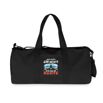 I don't have to do anything – I'm retired - Recycled Canvas Sports Bag by Stanley/Stella - black - Front