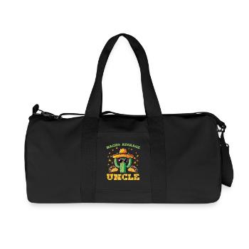 Cactus with sombrero and tacos - Recycled Canvas Sports Bag by Stanley/Stella - black - Front