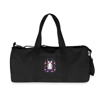 Swing de lapin avec des cœurs - Sac de sport en toile recyclée Stanley/Stella - noir - Devant