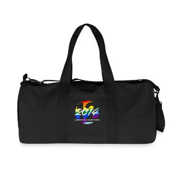 12e anniversaire 2014 cadeau garçons et filles - Sac de sport en toile recyclée Stanley/Stella - noir - Devant