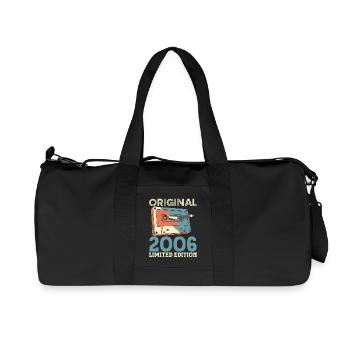 2006 Anniversaire 20 ans Vintage 20e Anniversaire - Sac de sport en toile recyclée Stanley/Stella - noir - Devant
