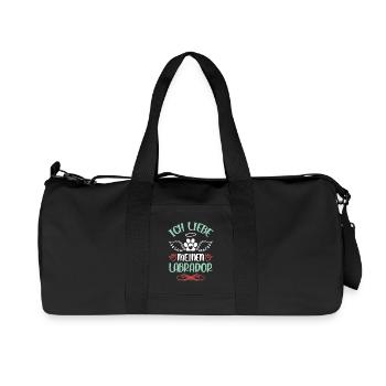 Ich liebe Labrador Engelsflügel - Recycelte Canvas-Sporttasche von Stanley/Stella - Schwarz - Vorne