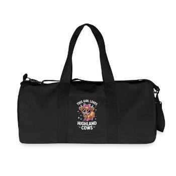 Highland Cattle Sayings Funny Highland Cattle Gift - Recycled Canvas Sports Bag by Stanley/Stella - black - Front