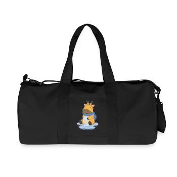 Giraffe Winter Schneeball - Recycelte Canvas-Sporttasche von Stanley/Stella - Schwarz - Vorne