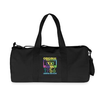 Original 1956 Cassette 70th Anniversary 70 Year Tee - Recycled Canvas Sports Bag by Stanley/Stella - black - Front