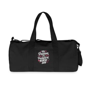 Pediatric Nurse My Passion My Pediatric Kids Nurse - Recycled Canvas Sports Bag by Stanley/Stella - black - Front