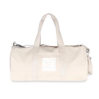 Powerlifting Bodybuilder Weightlifter Gym - Recycled Canvas Sports Bag by Stanley/Stella - natural - Front