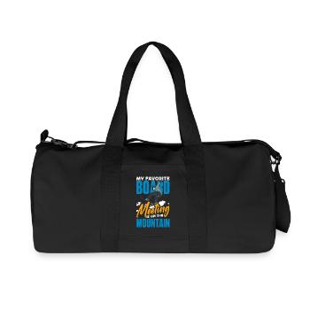 Snowboarding Snowboard Meeting Chairlift - Recycled Canvas Sports Bag by Stanley/Stella - black - Front