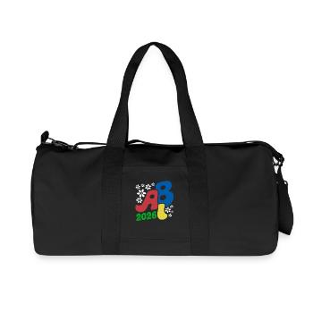 ABI 2026 Blüten Retro Abitur Geschenk  - Recycelte Canvas-Sporttasche von Stanley/Stella - Schwarz - Vorne