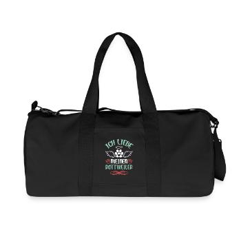 I love my Rottweiler - Recycled Canvas Sports Bag by Stanley/Stella - black - Front