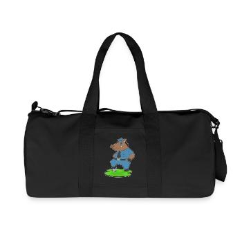 Eber Polizist Fußball Polizei - Recycelte Canvas-Sporttasche von Stanley/Stella - Schwarz - Vorne