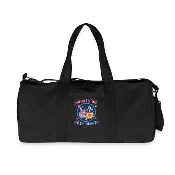 Accro aux nuits douillettes Amant du crochet Drôle - Sac de sport en toile recyclée Stanley/Stella - noir - Devant