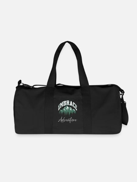 Embrace Adventure Mountain Logo - Recycled Canvas Sports Bag by Stanley/Stella - black
