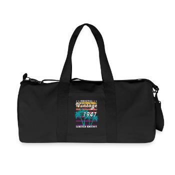 Born in 1941 - Recycled Canvas Sports Bag by Stanley/Stella - black - Front