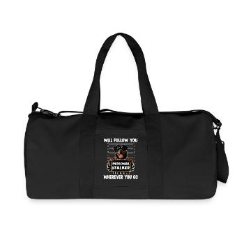 Dictons de chiens Cadeau du propriétaire de chien Promenée de chien Rotti - Sac de sport en toile recyclée Stanley/Stella - noir - Devant