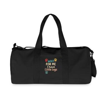 Dog Saying Humor Meme Humor Funny Little Legs - Recycled Canvas Sports Bag by Stanley/Stella - black - Front