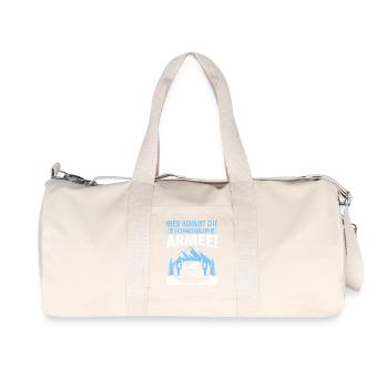 Winterdienst HIER KOMMT DIE SCHNEERÄUM ARMEE - Recycelte Canvas-Sporttasche von Stanley/Stella - Naturweiß - Vorne