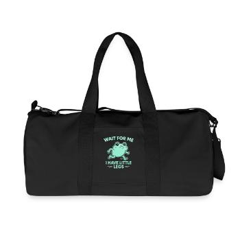 Frog Saying Humor Meme Humor Funny Little Legs - Recycled Canvas Sports Bag by Stanley/Stella - black - Front