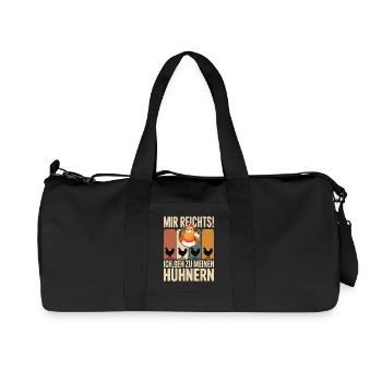 I've had enough - I'm going to my chickens - Recycled Canvas Sports Bag by Stanley/Stella - black - Front