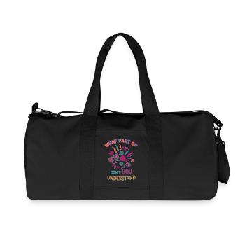 Crochet drôle, quelle partie de ne comprends-tu pas - Sac de sport en toile recyclée Stanley/Stella - noir - Devant