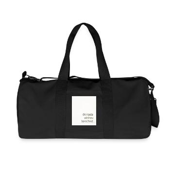 The route is recalculated – a modern statement - Recycled Canvas Sports Bag by Stanley/Stella - black - Front