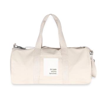 Le tracé est recalculé – une affirmation moderne - Sac de sport en toile recyclée Stanley/Stella - blanc naturel - Devant