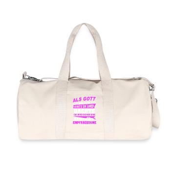 Dictons des réceptionnistes - Sac de sport en toile recyclée Stanley/Stella - blanc naturel - Devant