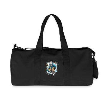 Polar Bear Snowboard Polar Bear - Recycled Canvas Sports Bag by Stanley/Stella - black - Front
