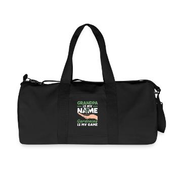 Grand-père est mon nom, jardinage, mon jeu - Sac de sport en toile recyclée Stanley/Stella - noir - Devant
