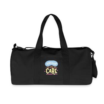 Caregiver Caregiver Elderly Care Less Sleep More Care - Recycled Canvas Sports Bag by Stanley/Stella - black - Front