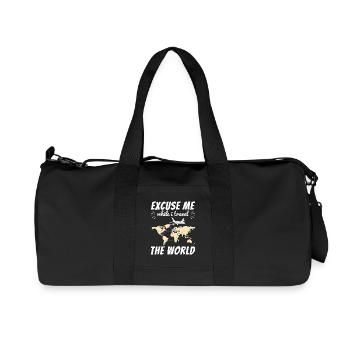 Voyage du monde Petit voyage Cadeau de voyage Fans Aventuriers - Sac de sport en toile recyclée Stanley/Stella - noir - Devant