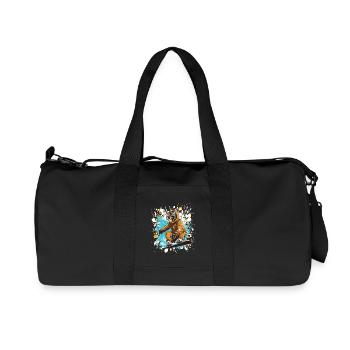 Cat Snowboard - Recycled Canvas Sports Bag by Stanley/Stella - black - Front
